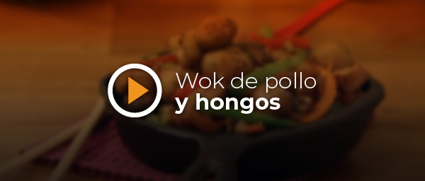 RECETA WOK DE POLLO Y HONGOS